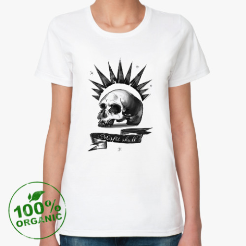 Женская футболка из органик-хлопка Life is strange - misfit skull