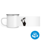 Кружка металлическая белая (круговая запечатка)