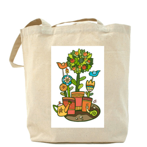 Сумка шоппер с принтом Садик