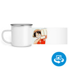 Кружка металлическая белая (круговая запечатка)