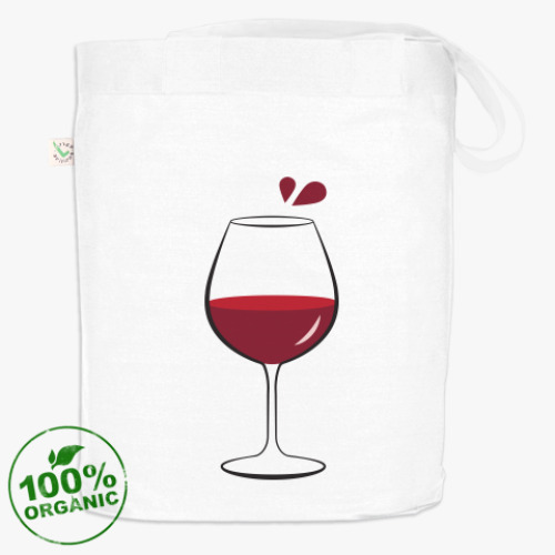 Сумка шоппер с принтом Вино