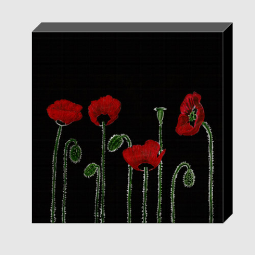 Холст с принтом Маки