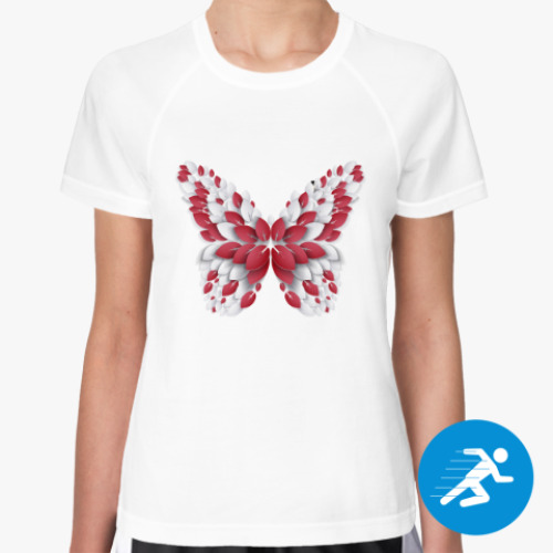 Женская спортивная футболка Бабочка