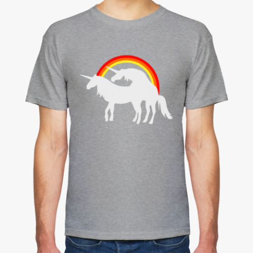Футболка с принтом Unicorns having sex