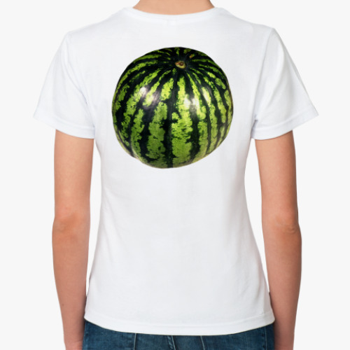 Классическая футболка с принтом Арбуз