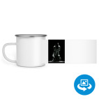 Кружка металлическая белая (круговая запечатка)