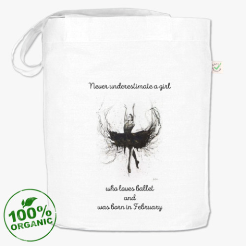 Сумка шоппер с принтом Ballerina