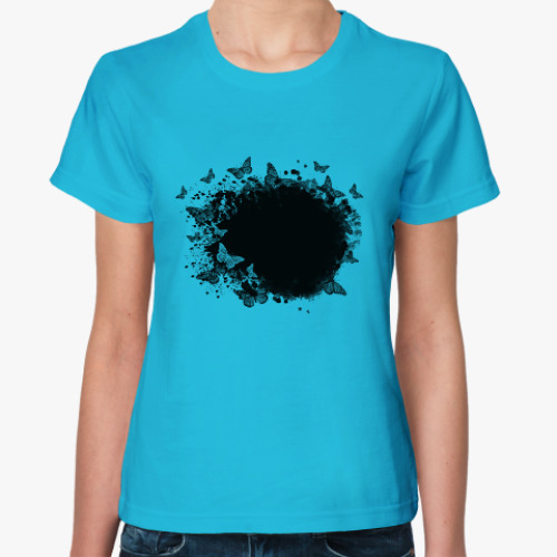 Женская футболка с принтом бабочки