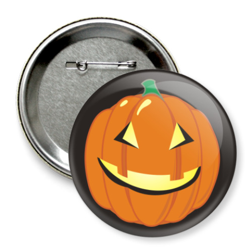 Значок 75мм с принтом  'Тыква'