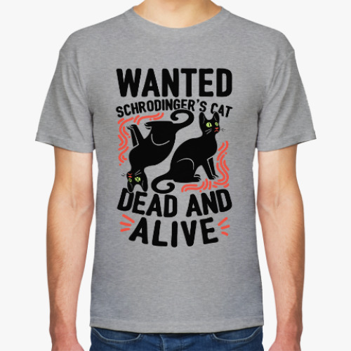 Футболка с принтом Кот Шрёдингера