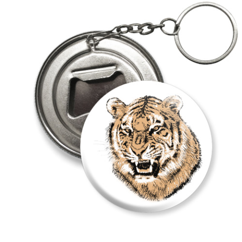 Брелок-открывашка с принтом Тигр