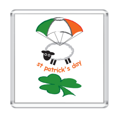 Магнит с принтом  Овечка