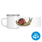 Кружка металлическая белая (круговая запечатка)