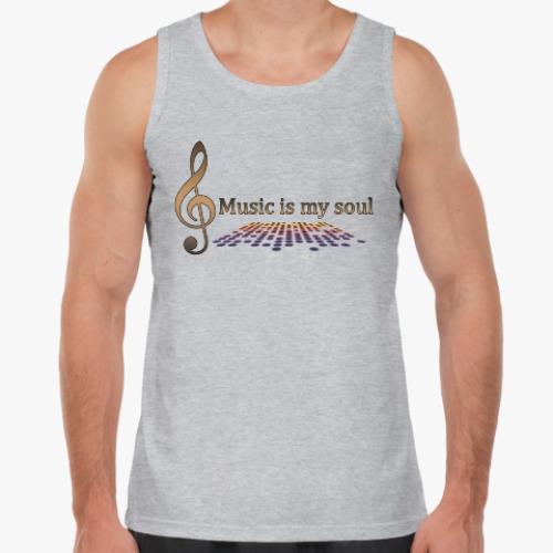 Майка с принтом Music is my soul