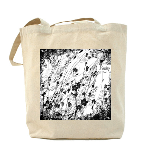 Сумка шоппер с принтом  'Японские цветы'