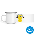 Кружка металлическая белая (круговая запечатка)