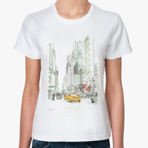 Классическая футболка Такси Нью Йорка