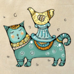 Кот и птичка