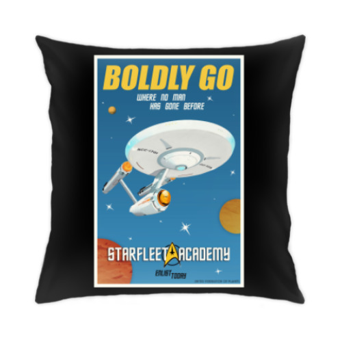 Подушка с принтом Star Trek Boldly Go