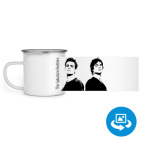 Кружка металлическая белая (круговая запечатка)