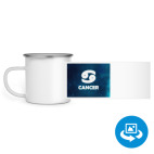 Кружка металлическая белая (круговая запечатка)