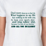 Don't worry about me