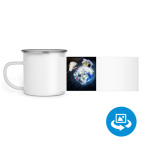 Кружка металлическая белая (круговая запечатка)