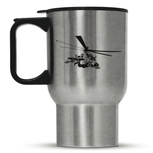 Кружка-термос с принтом Вертолёт