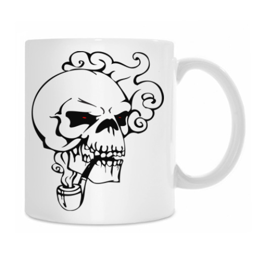 Кружка с принтом черепа