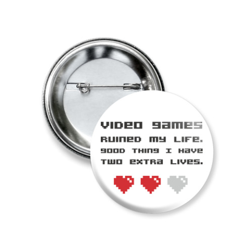 Значок 37мм Extra lives