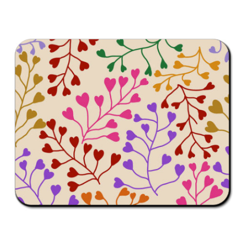 Коврик для мыши Сердечки