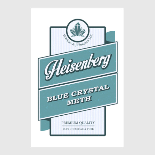 Постер Heisenberg Blue Crystal Meth