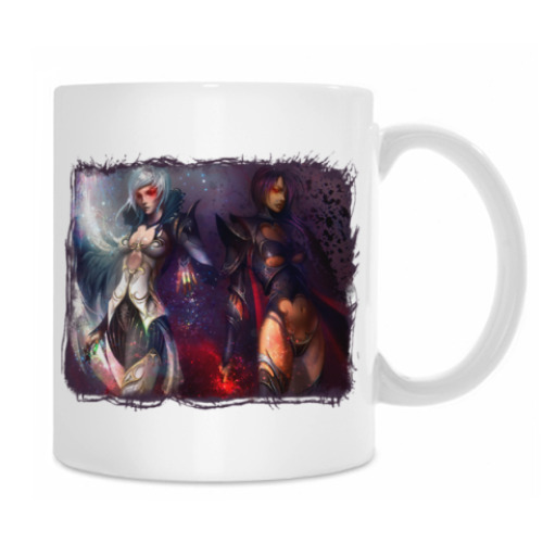 Кружка с принтом Light and darkness