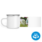 Кружка металлическая белая (круговая запечатка)