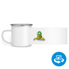 Кружка металлическая белая (круговая запечатка)