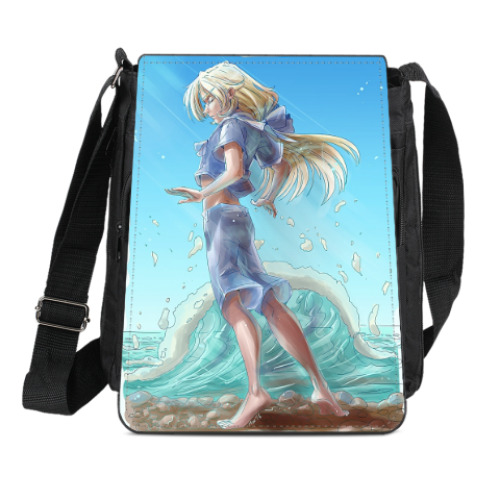 Сумка-планшет с принтом Слушая море