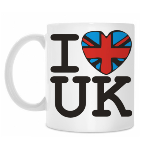 Кружка с принтом I love UK