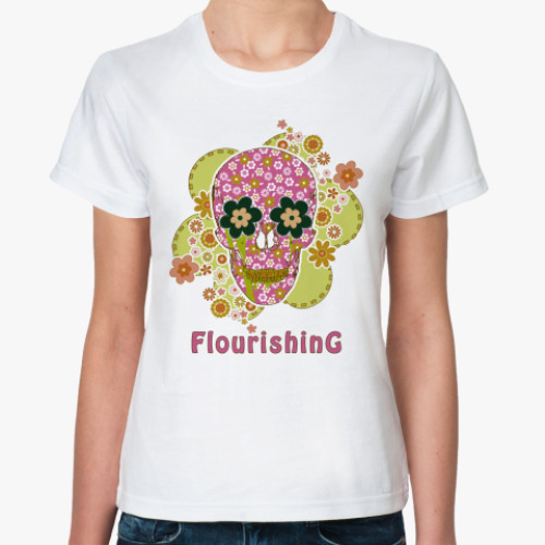 Классическая футболка с принтом Процветание