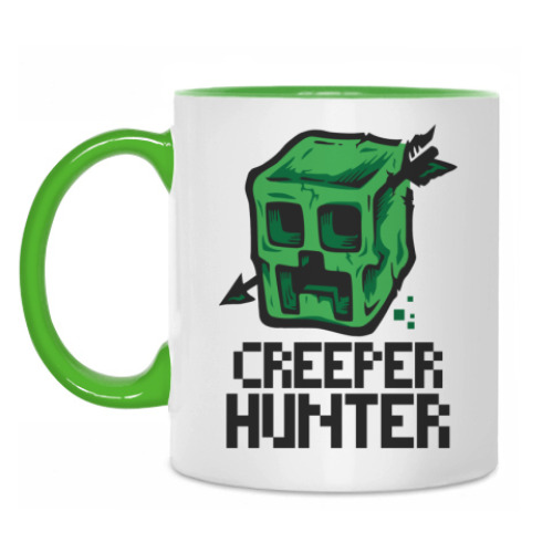Кружка с принтом Creeper hunter
