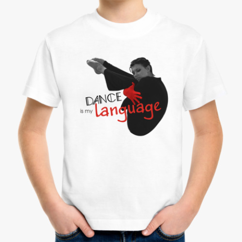 Детская футболка Dance is my language