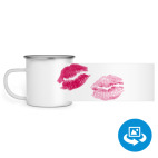 Кружка металлическая белая (круговая запечатка)