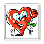 Магнит 6.5 x 6.5 см влюбленное сердце