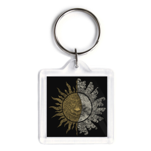 Брелок с принтом Солнце и Луна