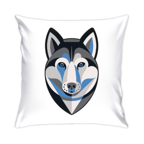 Подушка с принтом Хаски / Husky
