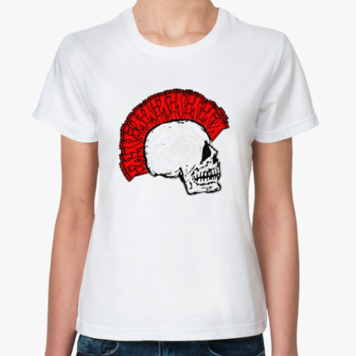 Классическая футболка с принтом череп