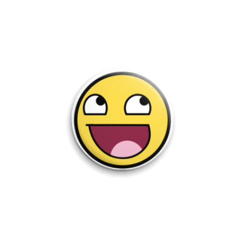 Значок 25мм с принтом  fucking awesome! logo