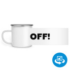 Кружка металлическая белая (круговая запечатка)