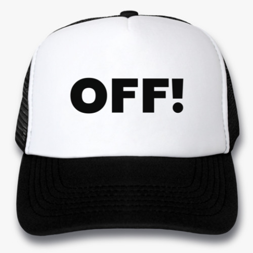 Кепка-тракер с принтом  off!