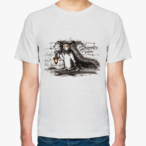 Футболка с принтом Кот-философ