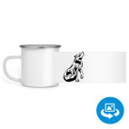 Кружка металлическая белая (круговая запечатка)